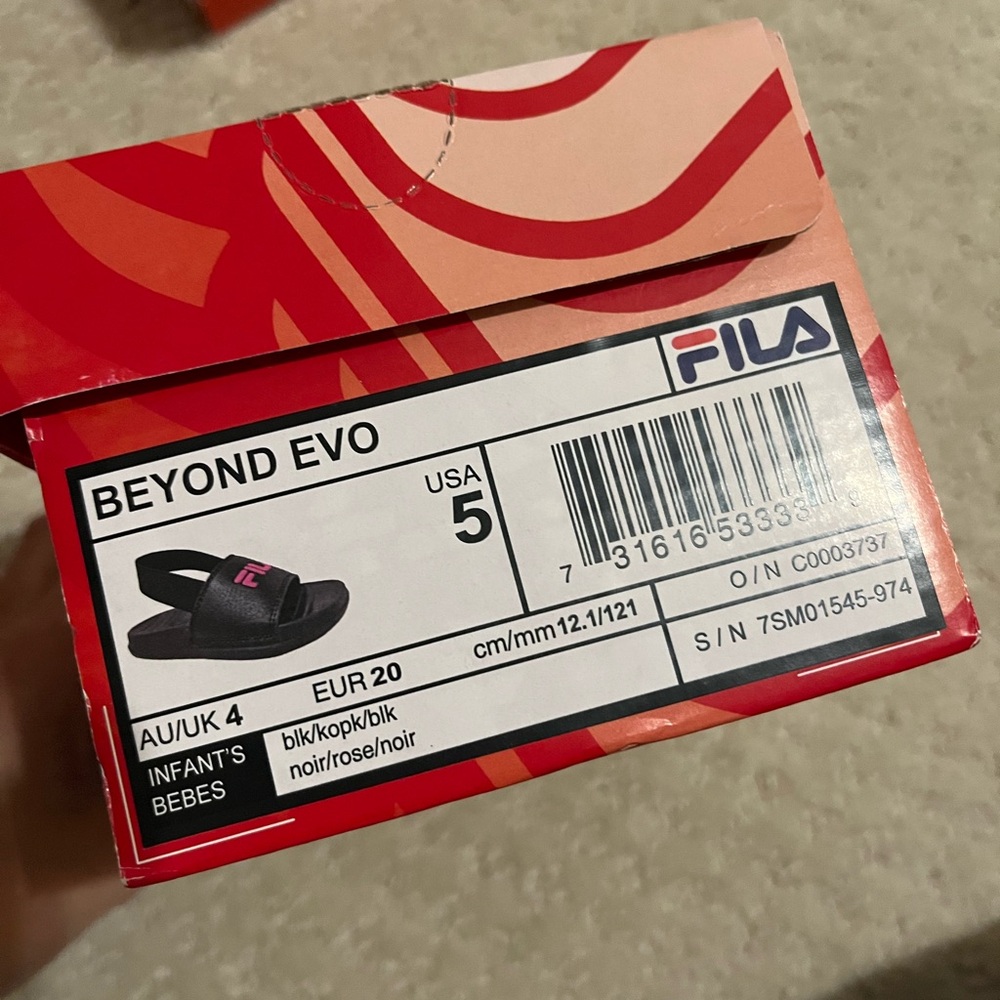 New in box fila sandals